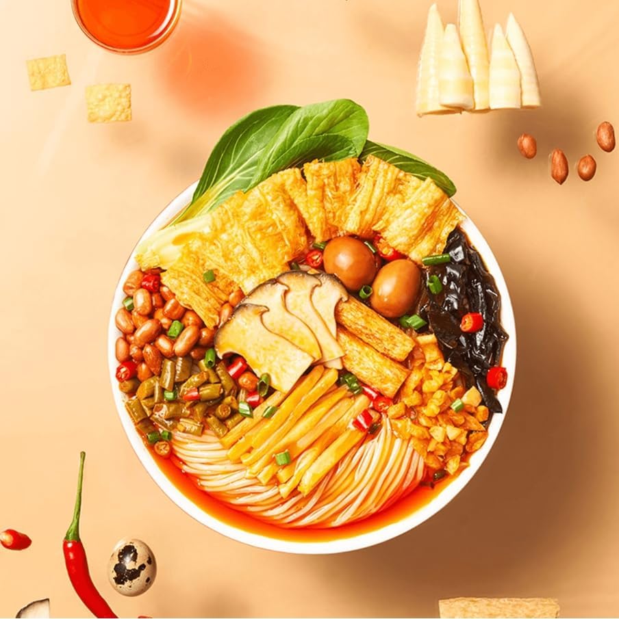 Guangxi Liuzhou Spicy Rice Noodles, China Rice Noodles, Luosifen, 280g/bag, Convenient and Fast Food, Snack, Hot and Sour (5 packs)