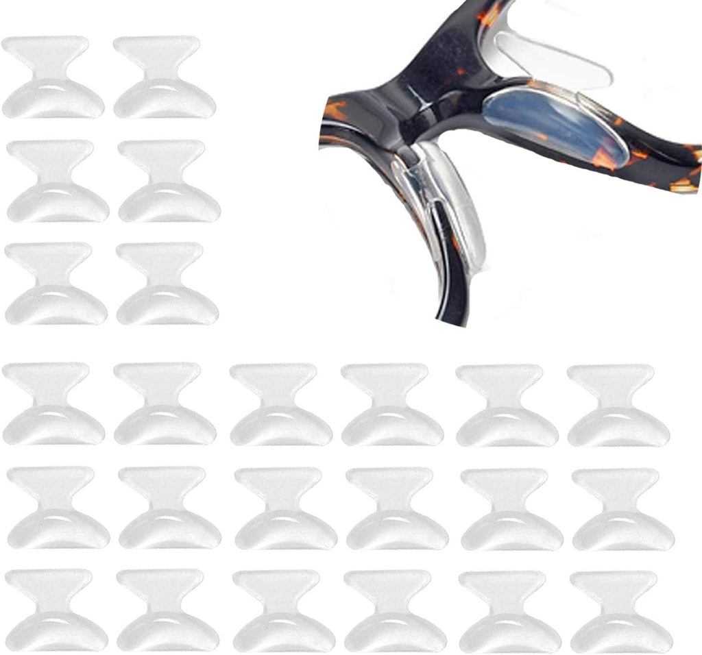 Anti-Slip Nose Pads Silicone Butterfly Shape - 13 Pairs Soft Non-Slip Adhesive Nose Pads for Reading Glasses Sunglasses Spectacles - Super Sticky Backing （1.8mm White）