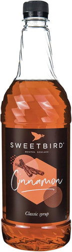 Sweetbird Cinnamon Flavored Syrup – 1 Liter (Vegan, GMO Free, All Natural)