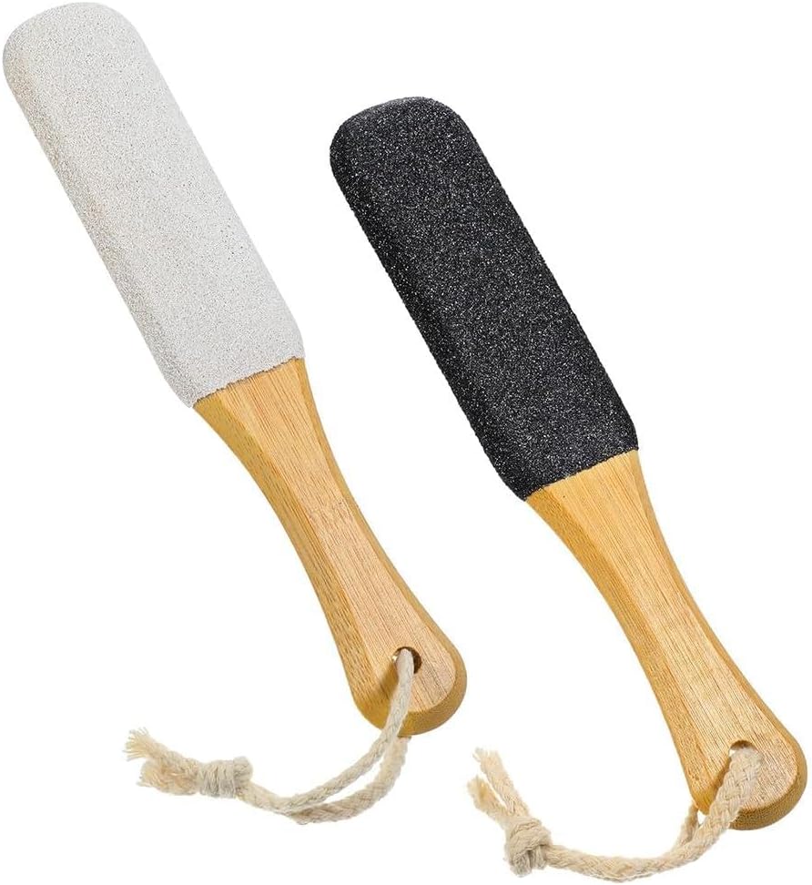 2 Pack Professional Pedicure Foot File & Pumice Stone - Callus Remover and Foot Scrubber Scraper & Exfoliator Tool for Dead Skin, Dry Rough Feet and Cracked Heels Elbows, Hands Home or Salon Use