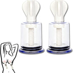 Adjustable Nipple Suction Cups Twist Nipple Suckers Set Nipple Pressure Toy for Women Enhanced Sensitivity Pussy Clit Clitoris Breast Sucking Cup Device Kinky for Couple Bedroom Play Beginners 2 Pcs