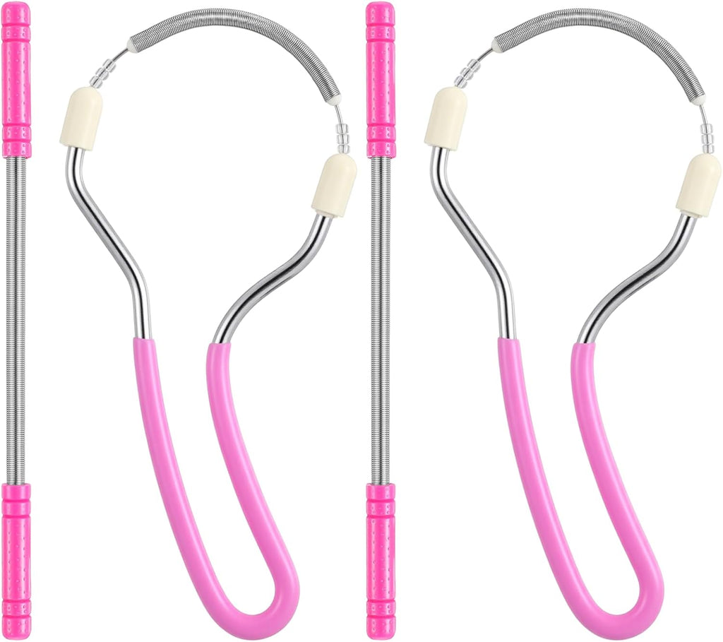 TIESOME 4Pcs Spring Facial Hair Removers for Women, Spring Manual Epilator Face Hair Remover with Handle Hair Removal Threading Tools