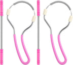 TIESOME 4Pcs Spring Facial Hair Removers for Women, Spring Manual Epilator Face Hair Remover with Handle Hair Removal Threading Tools
