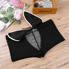 Alvivi Men's 4Pcs Waiter Tuxedo Lingerie Set Bowtie Collar Mesh Boxer Briefs with Cuffs Underwear
