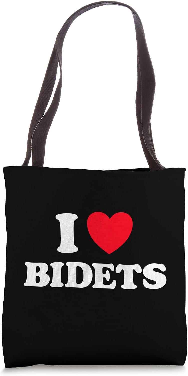 Bidet Heart Funny Cute Special Hygienic Bathroom Toilet Fan Tote Bag