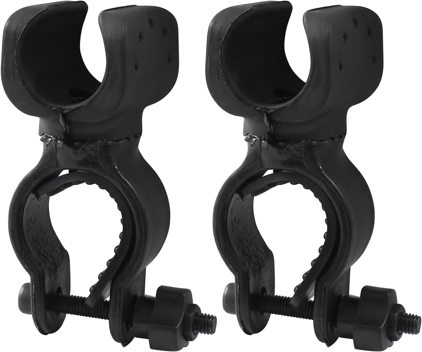 Waziaqoc 2 Pcs Cane Holder for Walker Accessories, Black Universal Crutches Stick, Walking Stick Cane Drive Rollator Electric Wheelchairs Walking Cane Holder