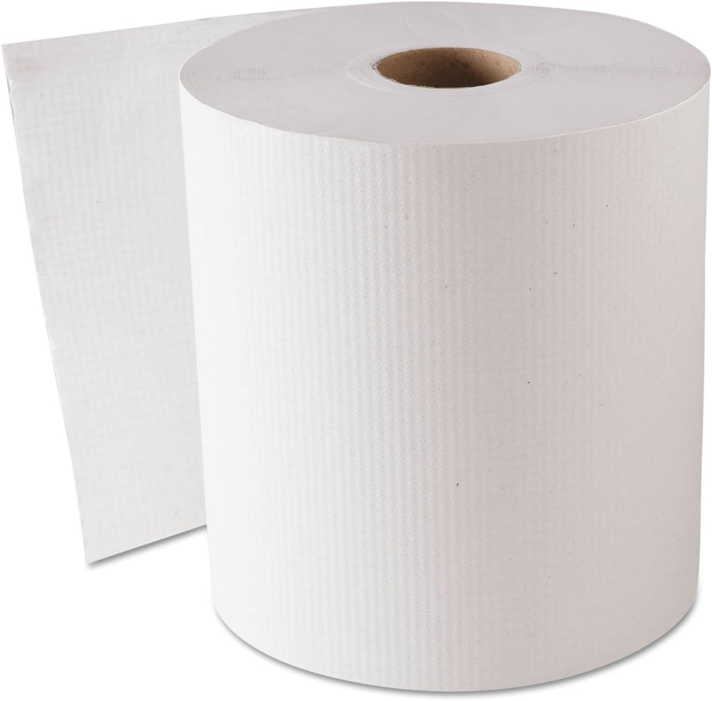 GENERATIONS CONSUMER 1820 Hardwound Roll Towels, 1-Ply, White, 8" x 800ft, 6 Rolls/Carton