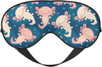 Axolotl Kawaii Sleep Mask Eye Mask with Adjustable Strap Eye Sleep Shade Cover Blocks Light for Women Men Airplane Travel Nap