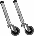 Walker Wheels, Universal Rotating Adjustable Height Replacement Walker Caster, Swivel Walker Wheel Replacement Feet Parts Rollator Accessories (Pack of 2)