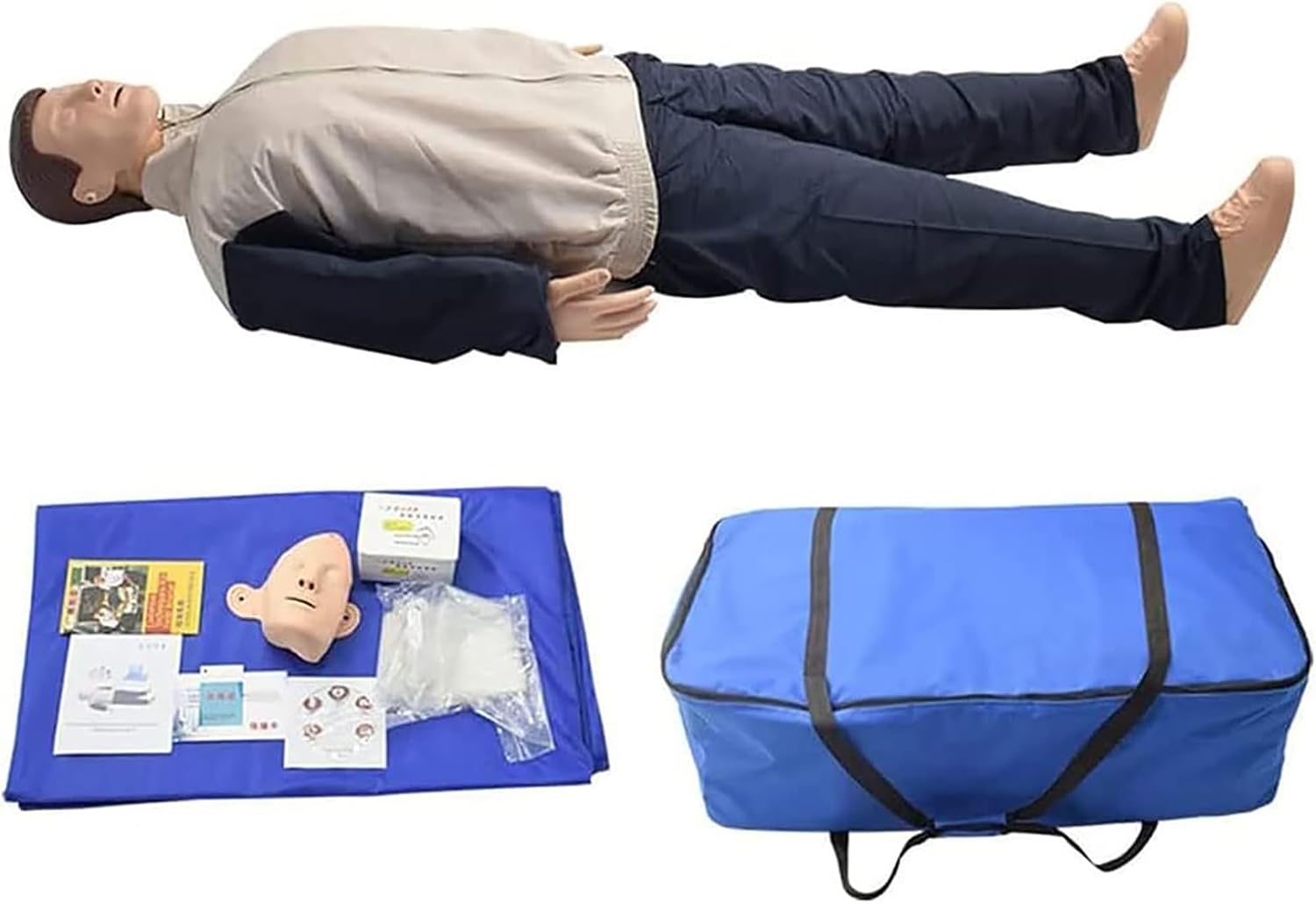 Training Manikin, Professional Adult CPR, Full Body CPR First Aid Training Dummy, Cardiopulmonary Resuscitation Simulator, for Medical Training Teaching Supplies