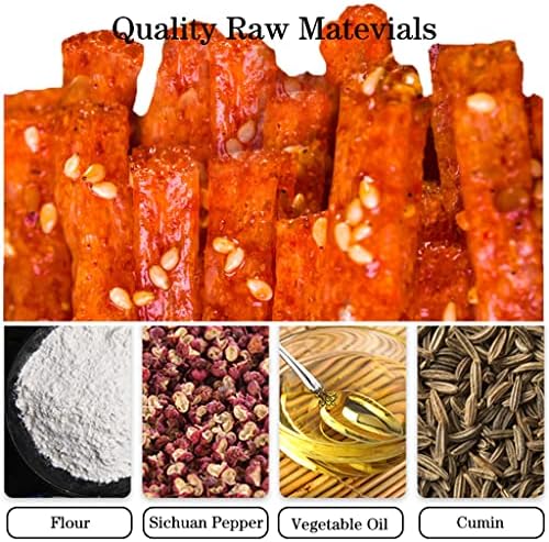 JTEDZI Latiao Spicy Strips 5 Packs Latiao Spicy Gluten Classic Chinese Special Snack Food, Vegan, 辣条, 大面筋, 68g/2.39 Ounces per Pack (Pack of 5)