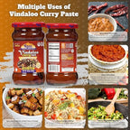 Rani Vindaloo Curry Cooking Spice Paste, Hot! 10.5oz (300g) Glass Jar ~ No Colors | All Natural | NON-GMO | Vegan | Kosher | Gluten Free | Indian Origin