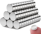 MIN CI Small Rare Earth Neodymium Magnets - 60 Pcs Mini 6 x 2 mm Round Magnets for Refrigerator, Crafts, Whiteboard