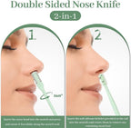 5PCS Nasal Hair Cutter for Women Men, 2026 Upgraded Portable 2-in-1 Nasal Hair Cutter Sticks Double Sided Nose Knife with Soft Cleaning Brush