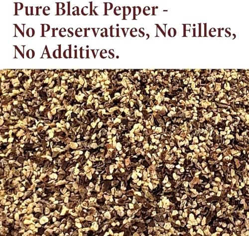 The Spice Way Ground Black Pepper - 8 oz Fine Ground Pepper - Black Pepper Powder used for Steak, Eggs, Chicken and More - Black Pepper Ground for Cooking- Fine Ground Black Pepper Pantry Staple