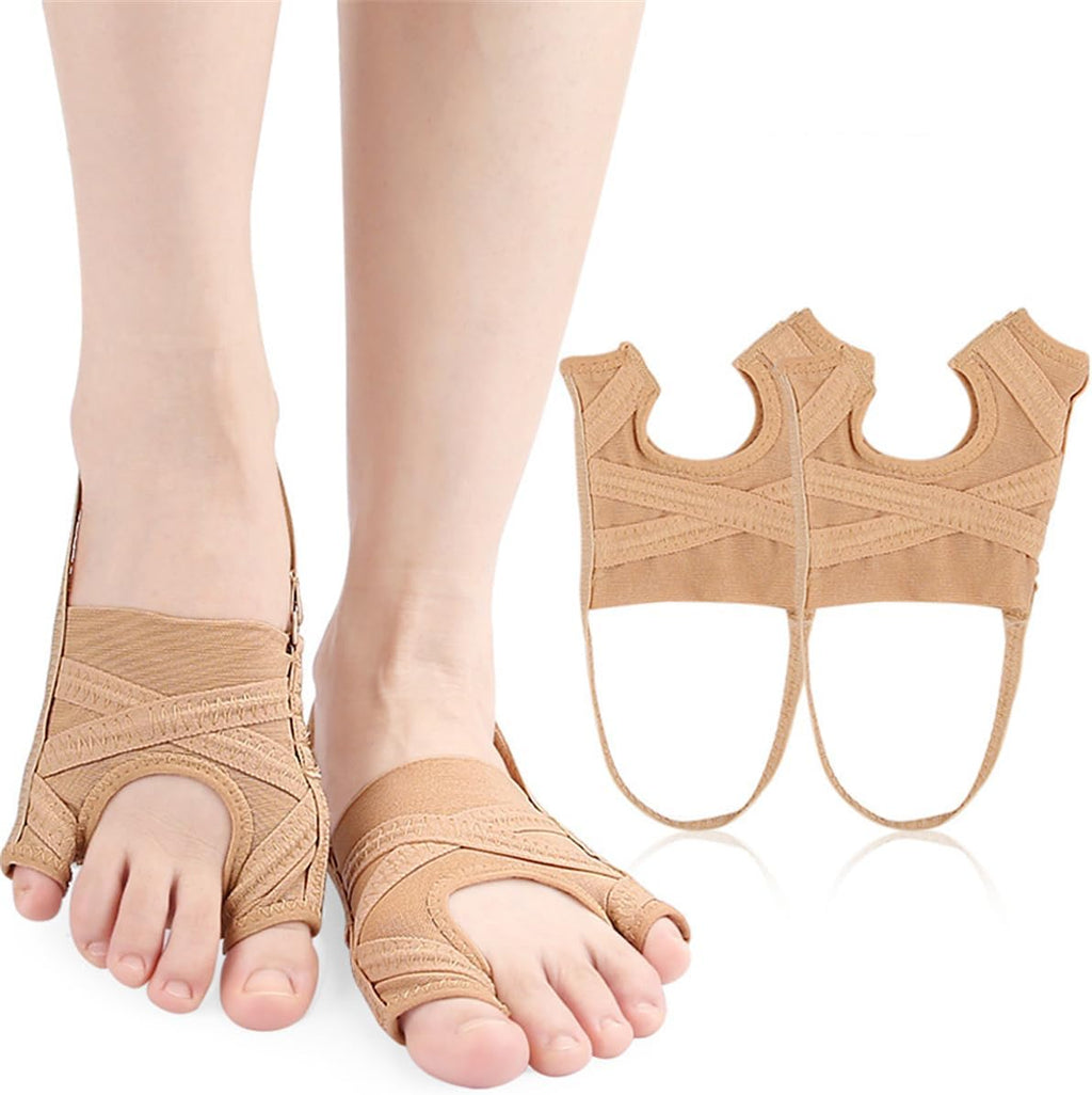 Bunion Corrector, Adjustable Big Toe and Tail Toe Separator Orthopedic Bunion Splint Brace, Hammer Toes Straightener Bunions Relief, Breathable Bunion Socks Sleeves for Women Men, Day Night Support (L)