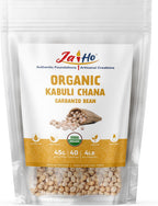 Jai Ho Certified Organic Kabuli Chana Garbanzo Beans 4 lb | Chickpeas Lentils | Indian Kabuli Chole Chana | USDA Organic | Non-GMO | Chemical-Free | Premium Quality Kosher (4 Pound, Kabuli Chana)