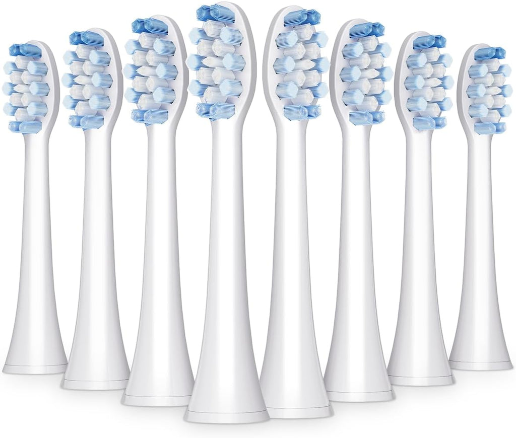 Onlyone Replacement Toothbrush Heads, Compatible with Philips Sonicare and AquaSonic Electric Toothbrush, Soft Electric Toothbrush Heads Refills, White, 8 Pack