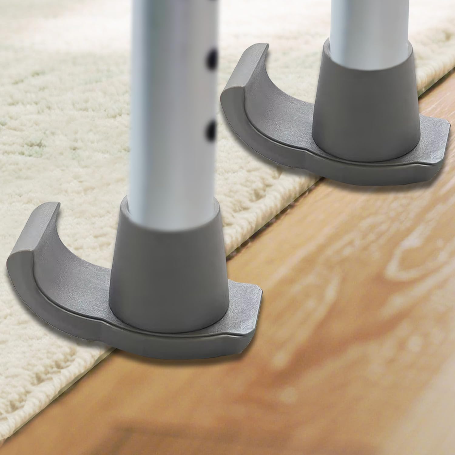 Aliseniors Walker Ski Glides 2 Pack - Universal 1 1/8" Fit Walker Accessories for Senior Folding Mobility Aids - Heavy Duty Smooth Glide on All Surfaces, Durable Floor Protection