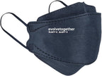 evolvetogether Santorini Everyday Adjustable Face Masks For Adult Women & Men | Comfortable, Disposable, Lightweight & Breathable | 6-Ply Design for a Secure Fit | SGS tested (Navy, 5 Count)