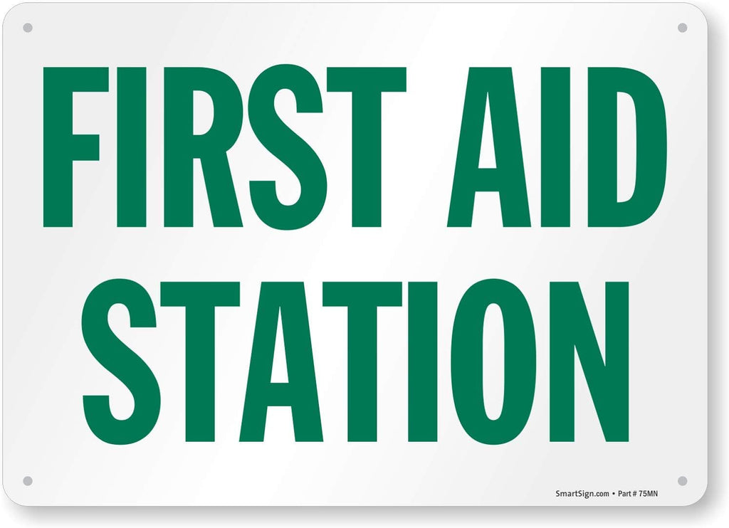 SmartSign "First Aid Station" Sign | 10" x 14" Plastic