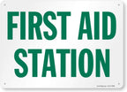 SmartSign "First Aid Station" Sign | 10" x 14" Plastic