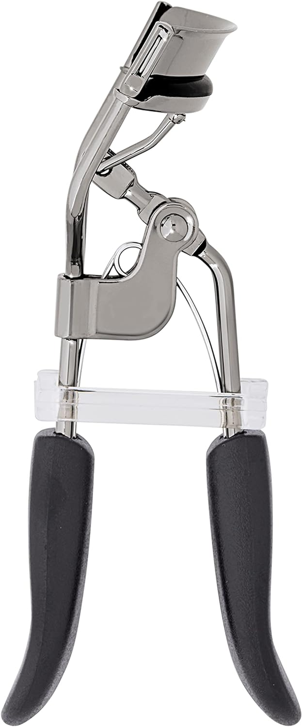 e.l.f. Pro Eyelash Curler, Strong, Contoured, Eye-Opening, Voluminous Lashes, Includes Additional Rubber Replacement Pad, Silver