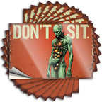 Car Stickers and Decals Stay Active: The Warning of A Fruit-Infused Zombie Stickers 10Pcs Bar Accessories Man Cave Stickers for Your Car(6X9CM)