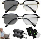 Smart Zoom Reading Glasses with Progressive Multi-Focus, Auto Focus Self Adjusting, Photochromic Lenses for Men & Women