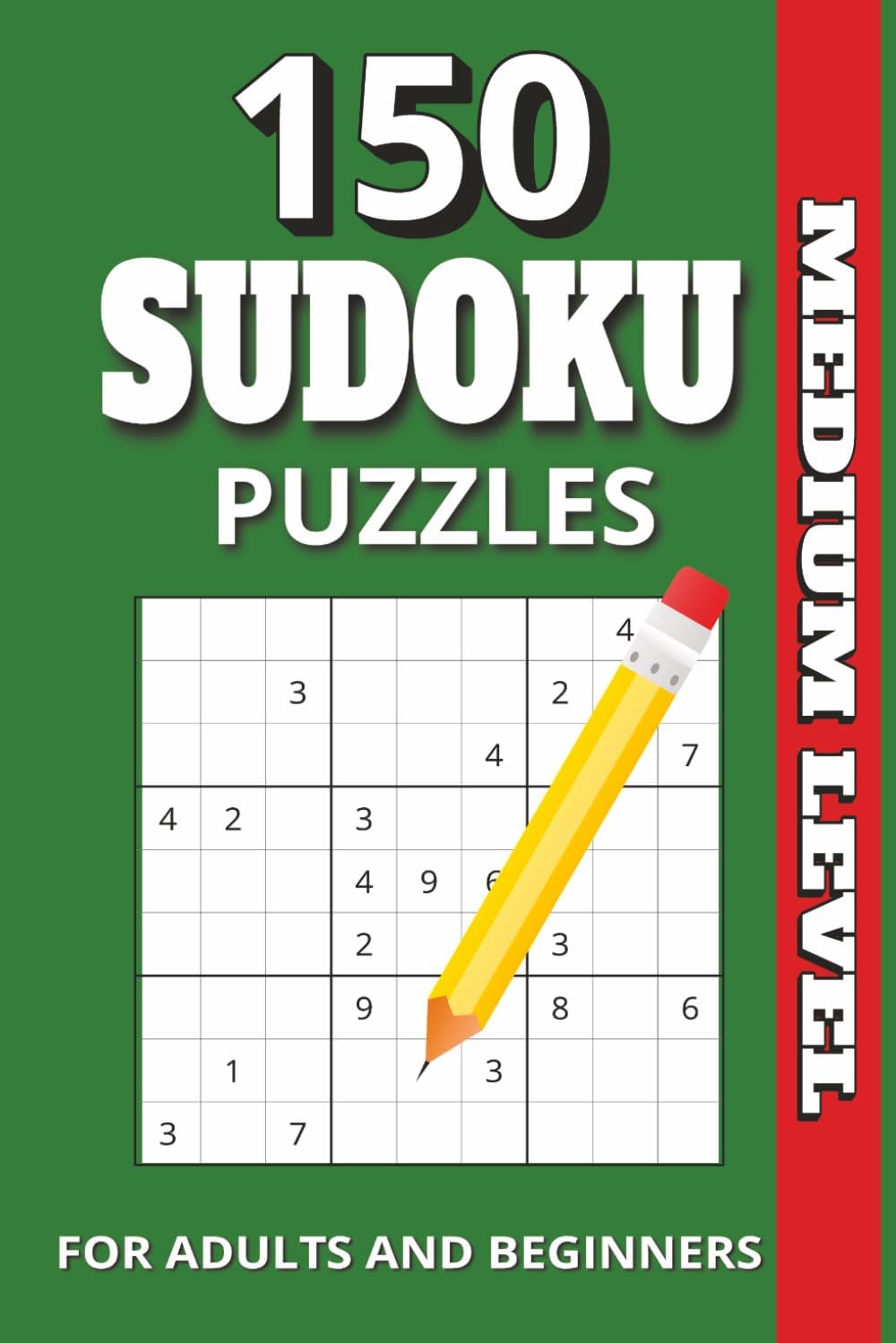 150 Medium Sudoku Puzzles for Adults: Challenging Brain Games | One Puzzle Per Page | Relaxing & Engaging Sudoku for Focus | 6x9 inches, 228 pages | Solutions Included