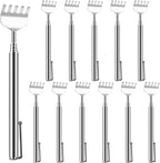 12PCS Stainless Steel Back Scratchers for Women Men with Pocket Clip Portable Telescoping Metal Claw Back Scratchers/Hand Massager Tool for Thanksgiving Birthday Christmas Gifts