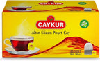 ÇAYKUR Black Tea Bags, Altın Suzen Turkish Tea, Individually Wrapped Cup Brew Bags, Bright Red Color, Best Turkish Loose-Leaf Flavor, 25 Tea Bags (50g / 1.76 oz)
