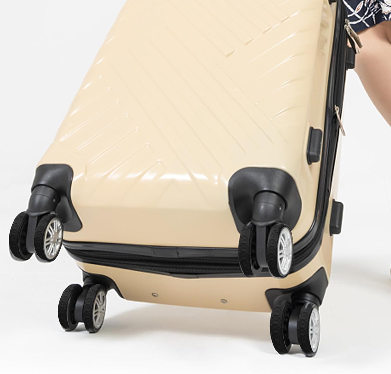 8Pcs Silicone Luggage Wheel Covers - Silent Protection, Suitcase Wheel Protector Covers (Black)