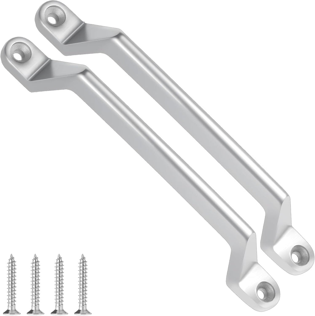 2 Pcs RV Grab Door Handle 304 Stainless Steel Entry Door Assist Handle Heavy Duty Metal Grab Bars Grab Pull Handles Entry Door Assist Bar for RV, Trailer, Camper, Cargo Trailer, Boat