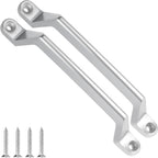 2 Pcs RV Grab Door Handle 304 Stainless Steel Entry Door Assist Handle Heavy Duty Metal Grab Bars Grab Pull Handles Entry Door Assist Bar for RV, Trailer, Camper, Cargo Trailer, Boat