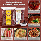 Rani Kashmiri Chilli Whole (Deggi Mirch, Low Heat) 7oz (200g) ~ Natural | Salt-Free | Vegan | No Colors | Gluten Friendly | NON-GMO | Kosher | Indian Origin