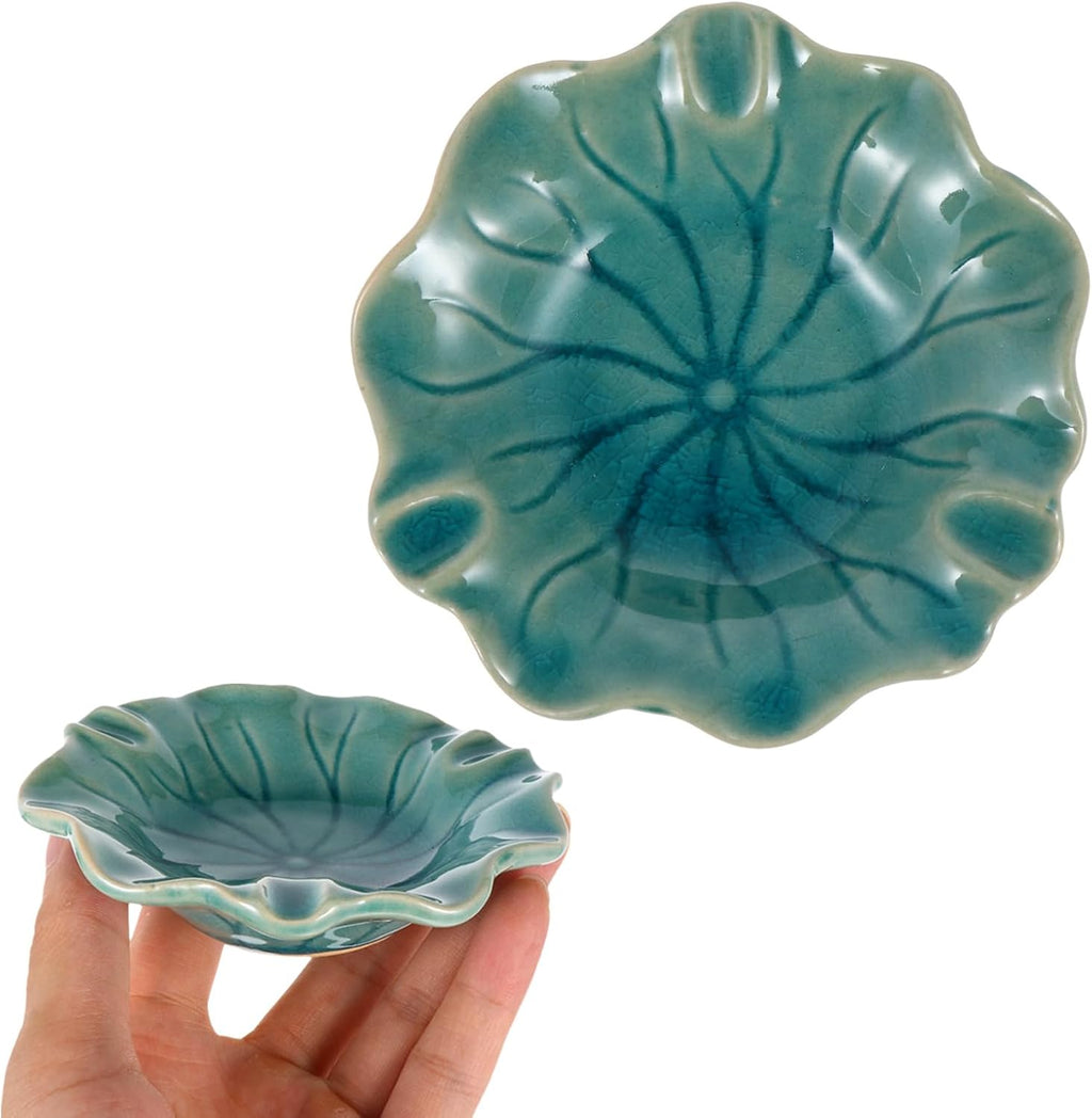 Ceramic Dish for Electric Oil Aromatherapy Burner Warmer Diffuser Bowl Holder Essential Oil Plate Tealight Candle Holder Bowl Home Decoration Blue