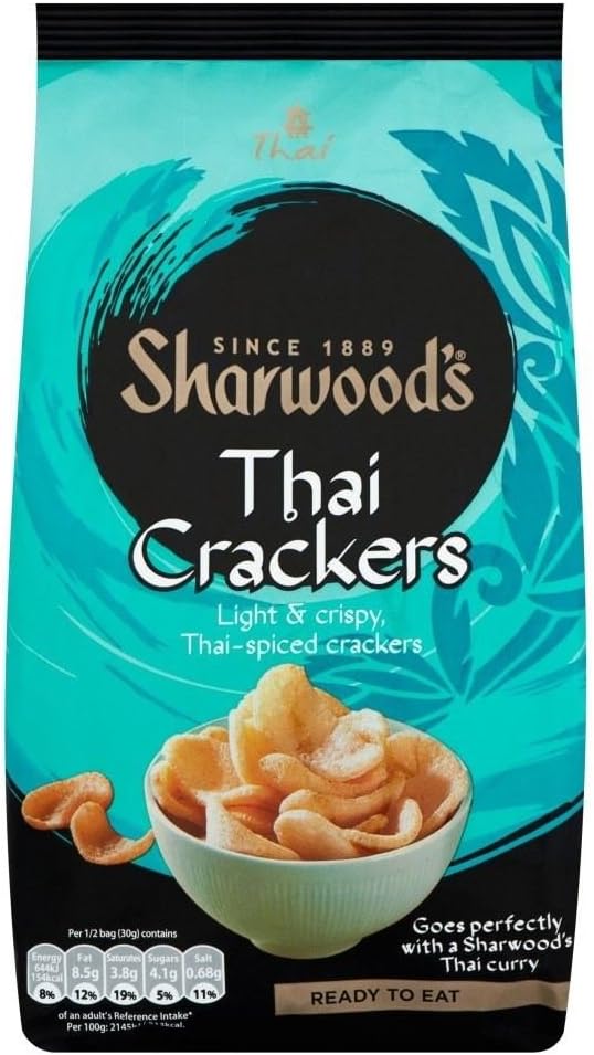 Sharwood's Thai Spiced Crackers Ready to Eat (60g) - Pack of 6