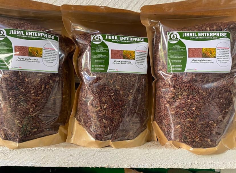 African rice,Oryza glaberrima grains for consumption, 100% natural and organic, no additives. (2000g)