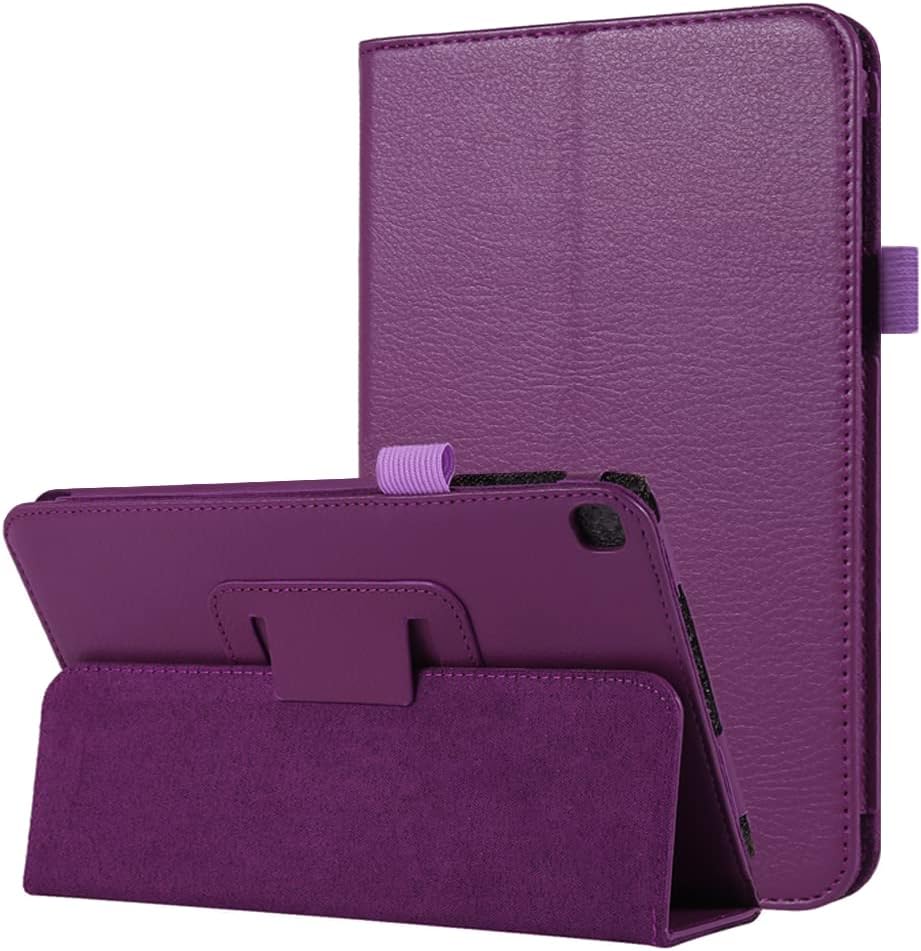 Slim Case for Tab A 8.0 2019 Without S Pen Model SM-T290, Premium PU Leather Folding Stand Cover Case for Samsung Galaxy Tab A 8.0 Inch 2019 Tablet (Model SM-T290/SM-T295), Purple