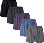 BAMBOO COOL Mens Boxers Short Classic Fit Soft Casual Underwear Loose Breathable Boxer Shorts for Men