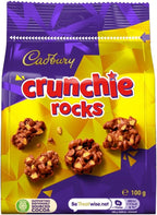 Cadbury Milk Chocolate Crunchie Rocks with Honeycomb, Sharing Bag, Bite Size Treats, 100 g (Pack of 1)