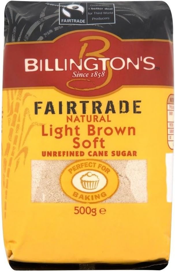 Billington's Fairtrade Natural Light Brown Soft Sugar 500G