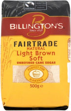 Billington's Fairtrade Natural Light Brown Soft Sugar 500G