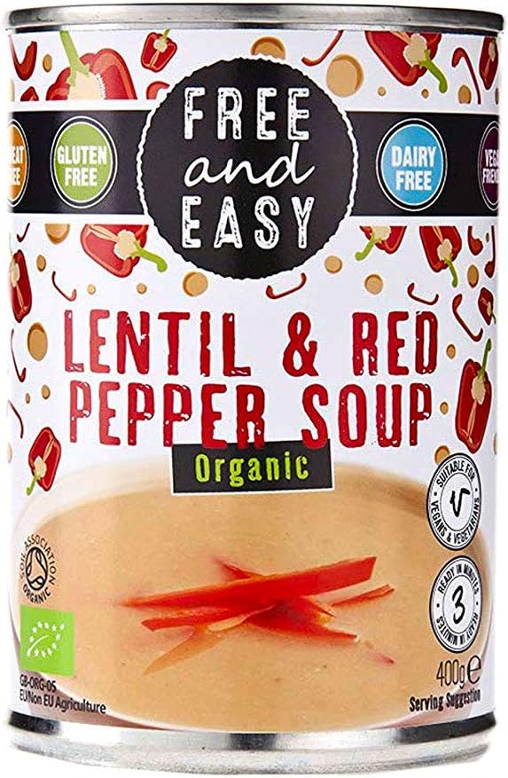 Free & Easy Organic Lentil and Red Pepper Soup 400 Grams