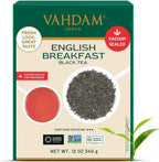 VAHDAM Original English Breakfast Tea (340g/12oz) 170+ Cups | Non GMO, Gluten Free | Strong & Aromatic Loose Leaf | Unblended Single Origin | Vacuum Sealed Pack