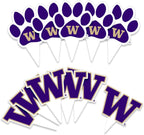 Desert Cactus University of Washington Cupcake Topper and Cake Toppers Set - UW Huskies 25 Pcs Party Supplies, Decorations and Favors