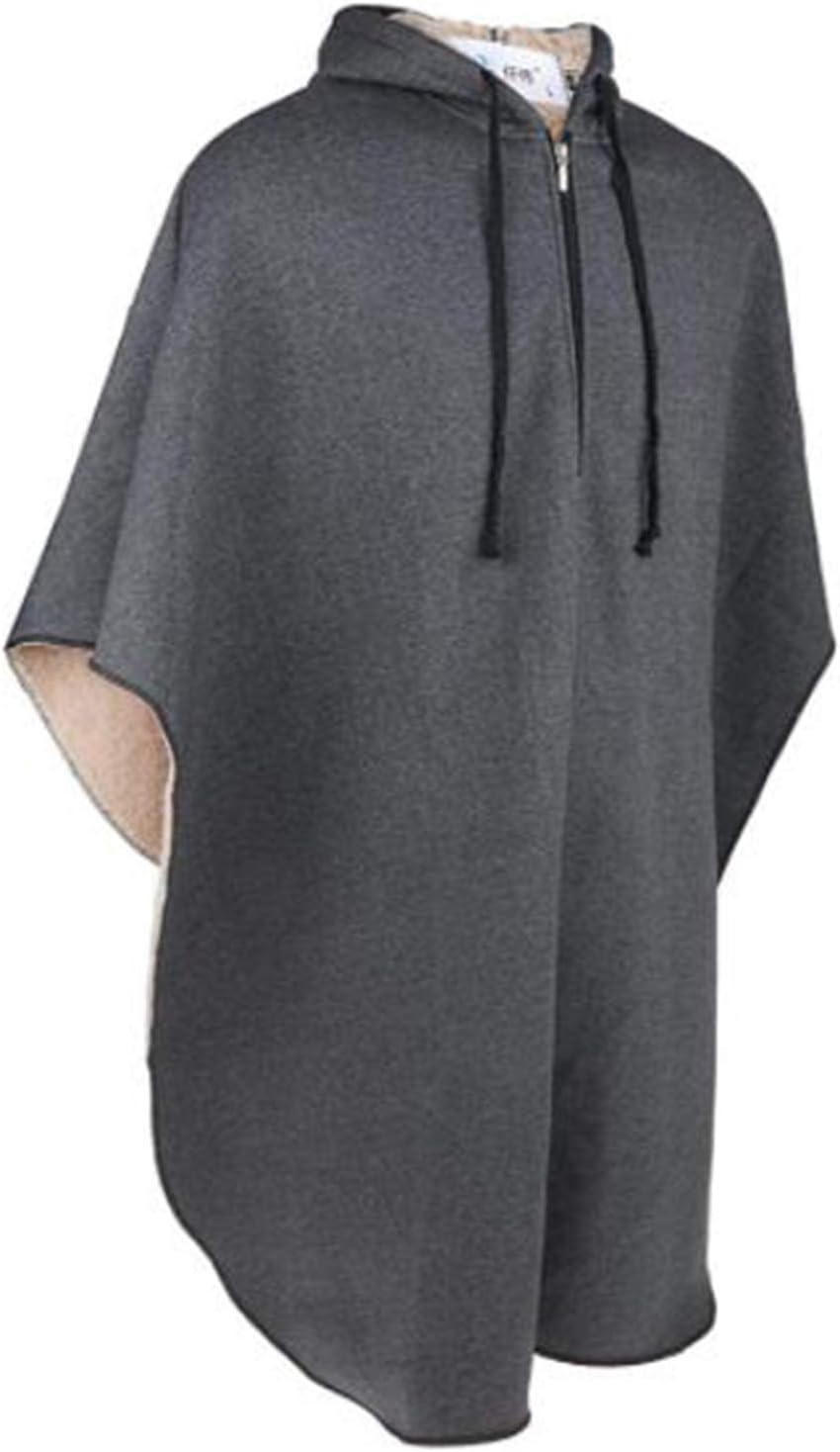 Wheelchair Cloak, Wheelchair Cape Blanket, Warm Plush Windproof Autumn and Winter Wheelchair Blanket, Universal Size Wheelchair Cloak (Grey XL)