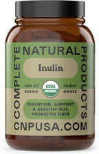 Organic Inulin Capsules 520mg - Organic Inulin Powder Fiber from Jerusalem Artichoke, Prebiotic Fiber Support for Gut Digestion, Clean Plant Based Formula, Vegan Non GMO, 100 Capsules Made in USA