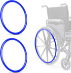 1 Pair Wheelchair Push Rim Covers for Invacare Wheelchair Accessories, Rear Wheel Grips Cover,Non-Slip Wear-Resistant Hand Push Cover Wheelchair(Blue, 22 in)